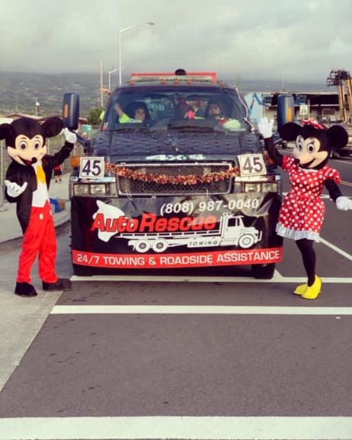 Auto Rescue Towing truck in a parade